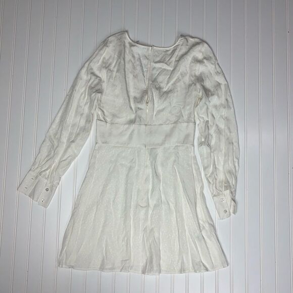 Bcbgeneration Ivory Empire Waist V-Neck Mini Dress Size S Nwot - Picture 8 of 12